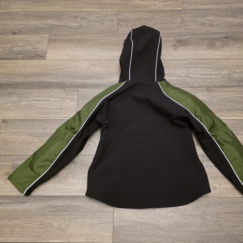 Corazzo Motorcycle Jacket Woman Large Armored Black Green Reflective Made USA - Picture 15 of 16